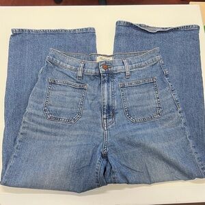 Madewell wide leg crop jeans.  Size 28